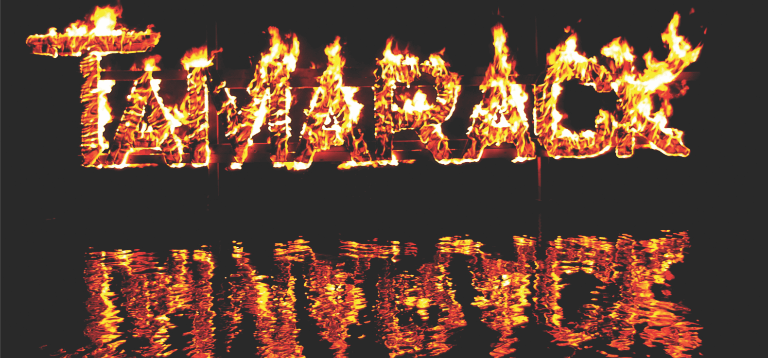 Camp Tamarack sign burning