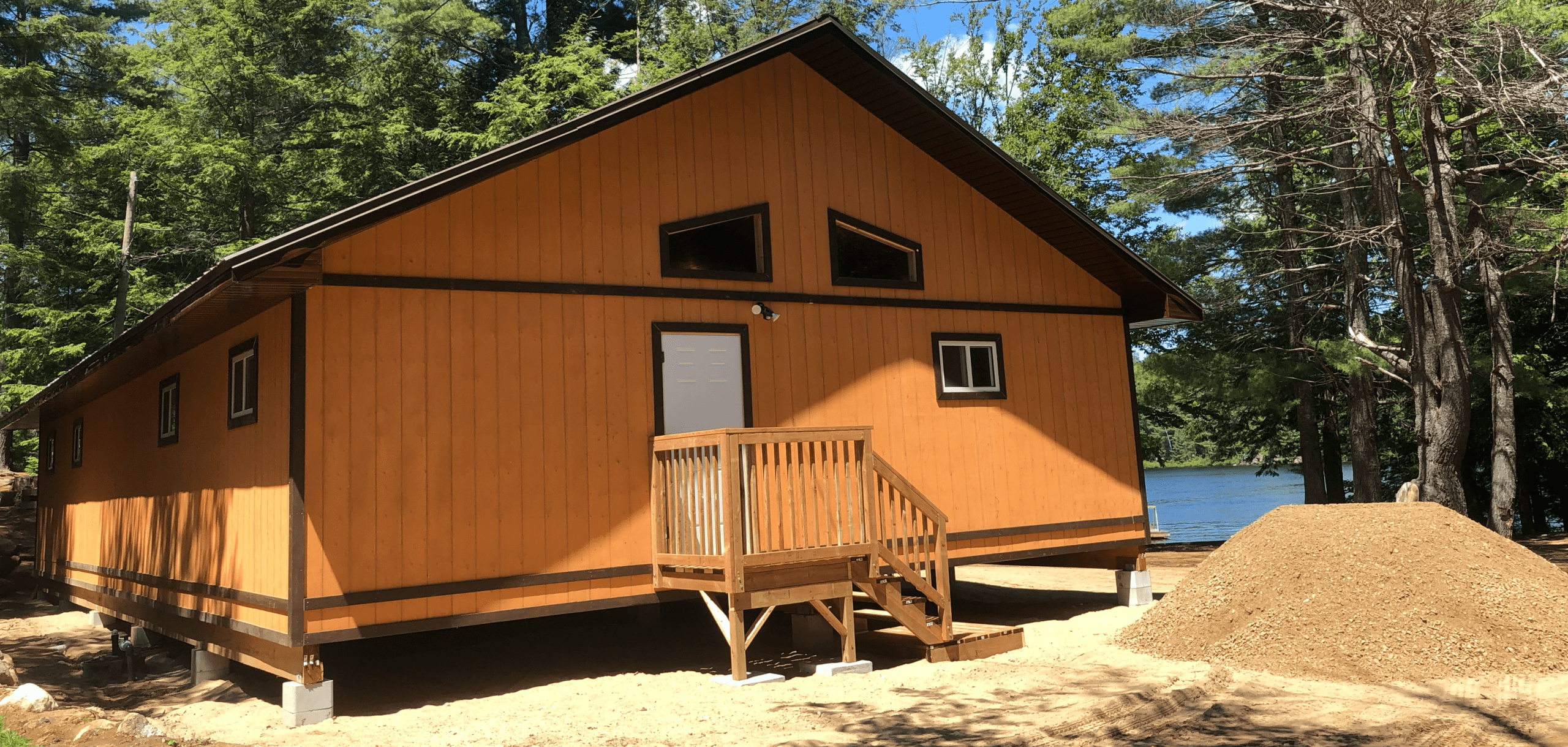 Outside Camp Tamarack cabin