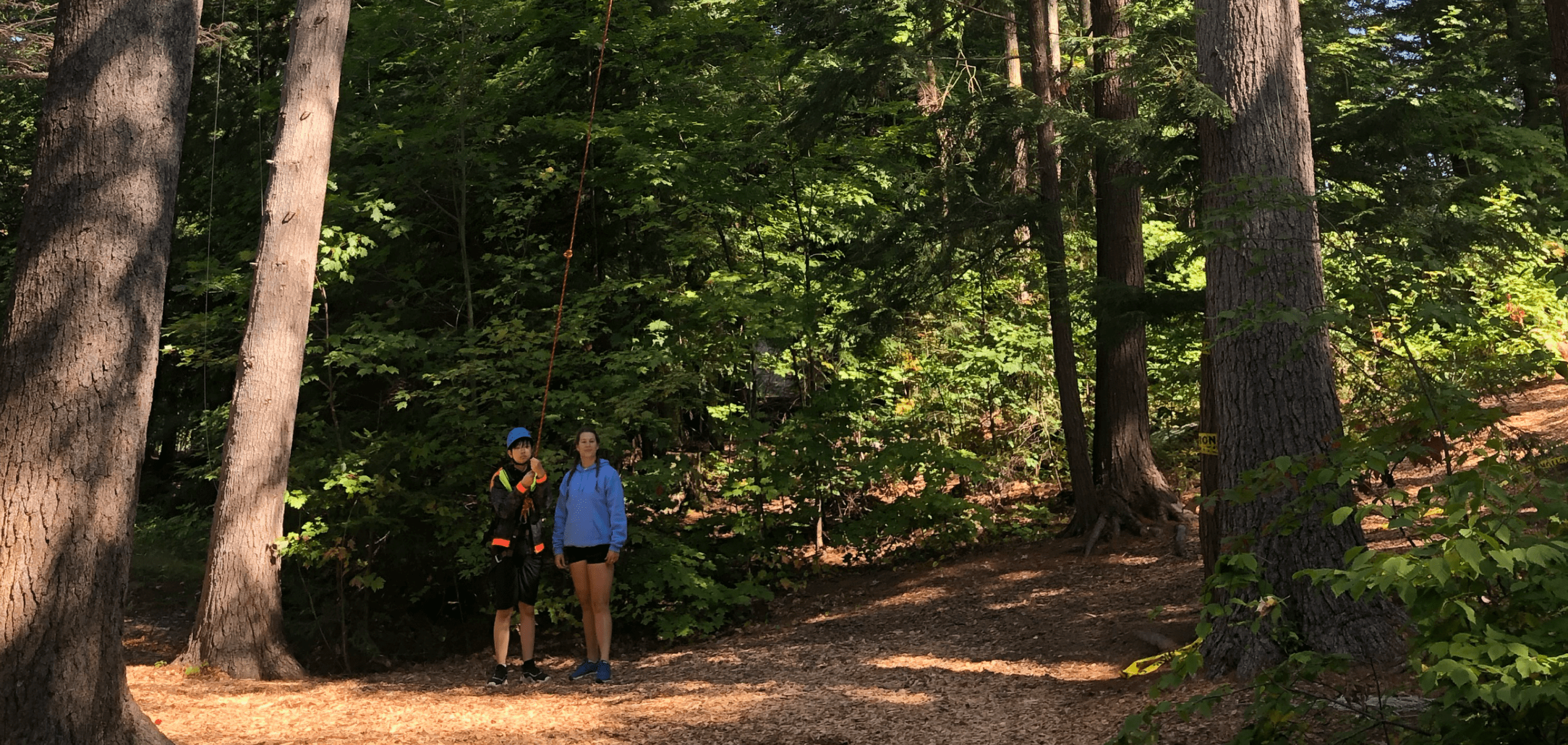 Campers in the wilderness at Camp Tamarack